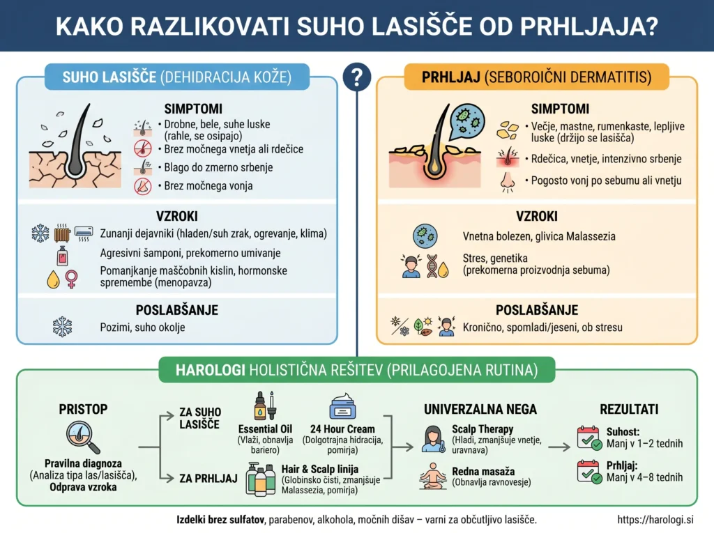 12. Kako razlikovati suho lasišče od prhljaja