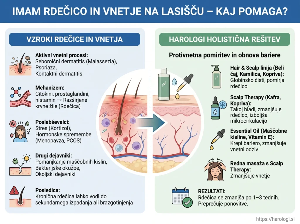 19. Imam rdečico in vnetje na lasišču – kaj pomaga