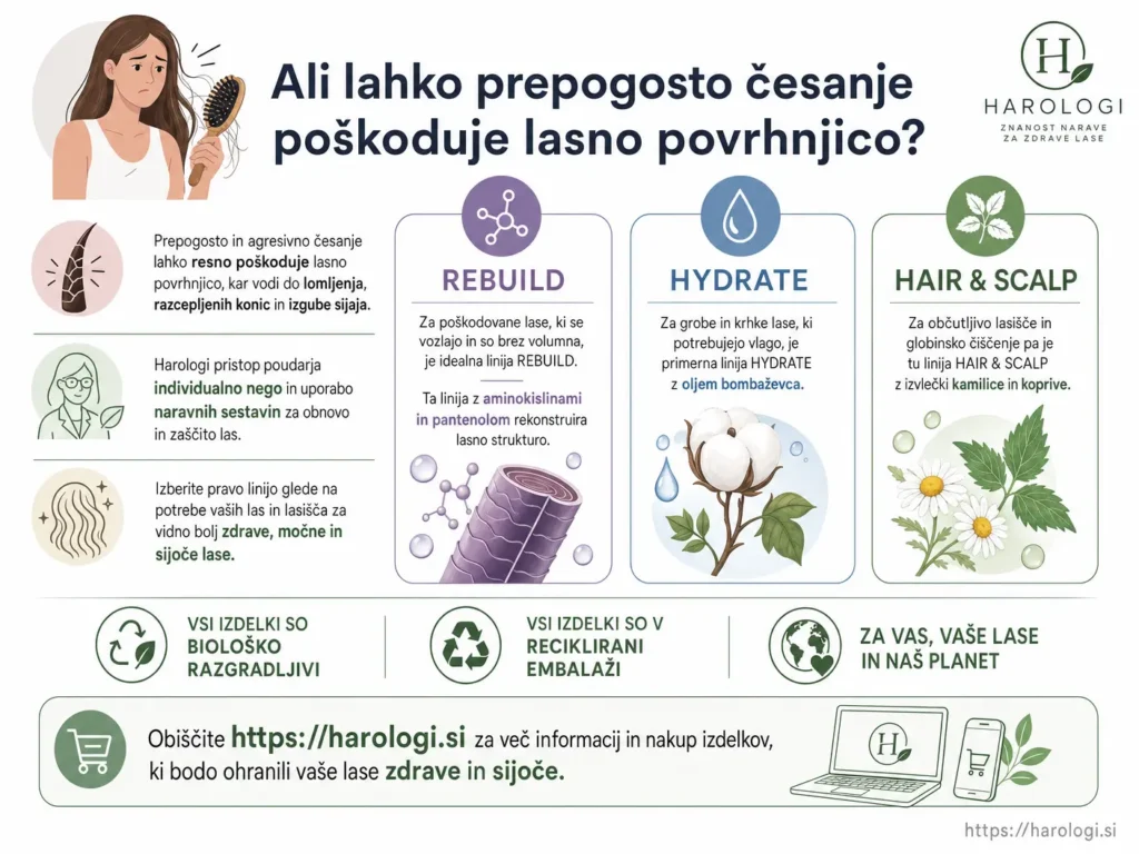 86. Ali lahko prepogosto česanje poškoduje lasno povrhnjico full