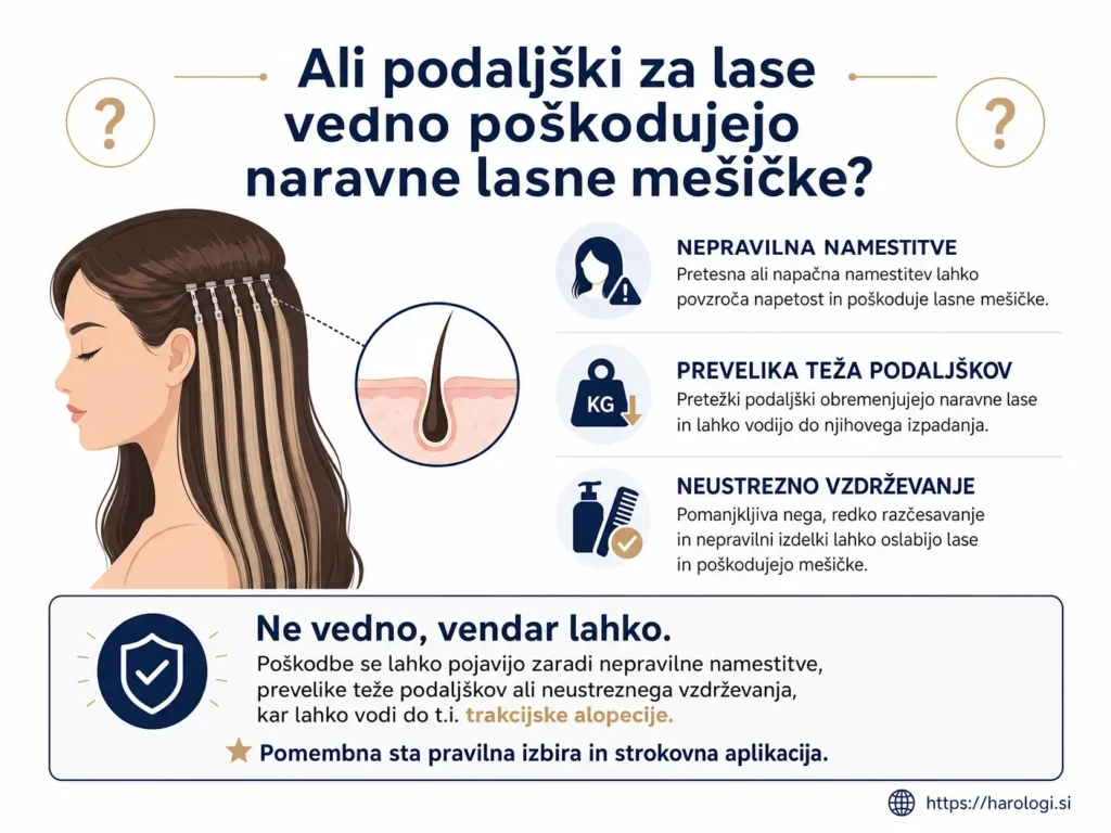 91. Ali podaljški za lase vedno poškodujejo naravne lasne mešičke snipet