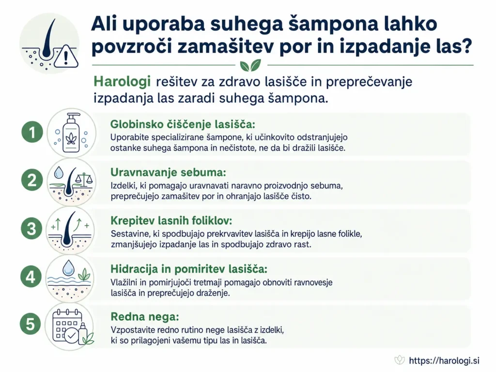 97. Ali uporaba suhega šampona lahko povzroči zamašitev por in izpadanje las full